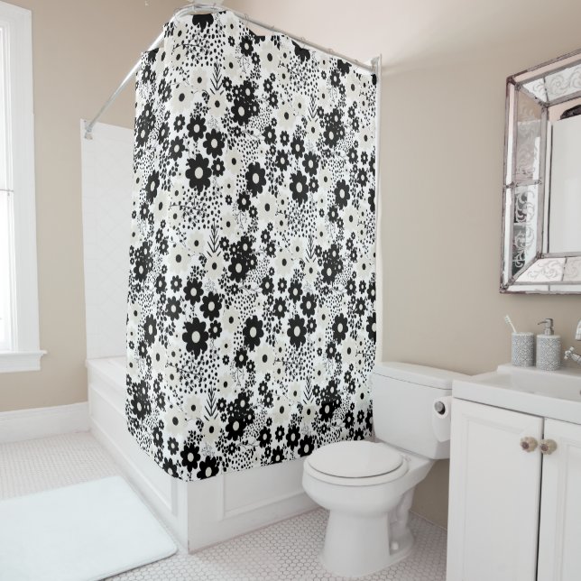 Beige and Black Flowers (In Situ)