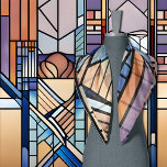Beige and Blue Art Deco Scarf<br><div class="desc">This elegant Art Deco design is in shades of beige, blue, and light purple. It was imagined in AI.</div>