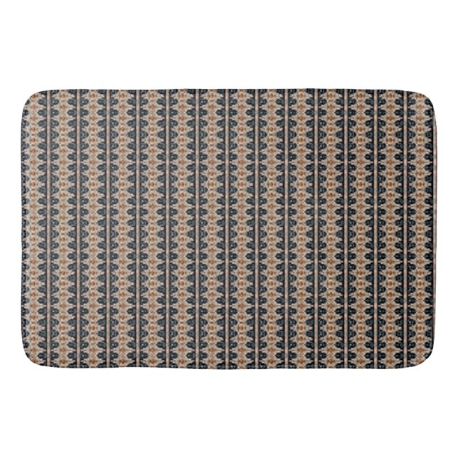 Beige and Blue Bath Mat (Front)