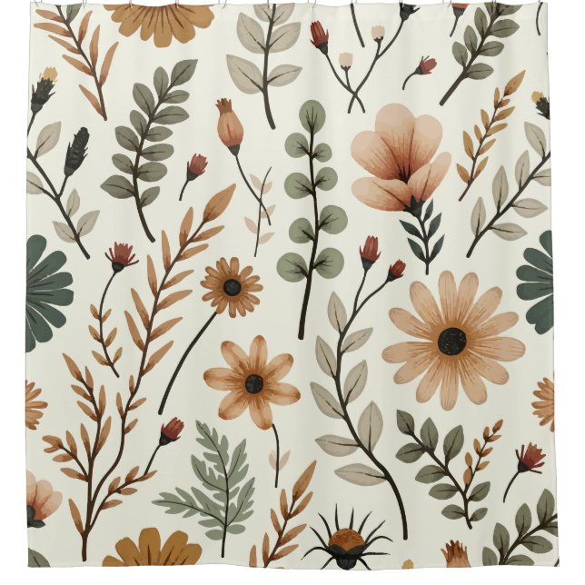 Beige and Brown Boho Flowers (Front)