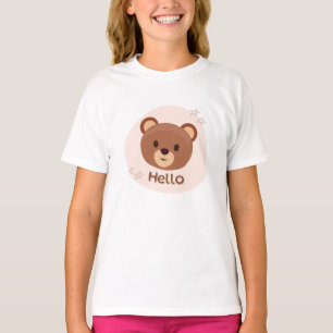 Beige and Brown Cute Illustrative T-Shirt