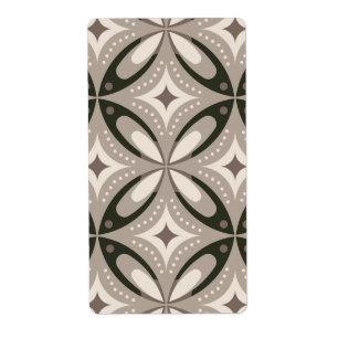 Beige and Brown Retro circular shapes