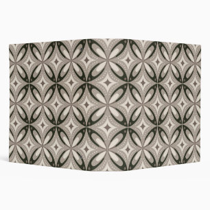 Beige and Brown Retro circular shapes Binder