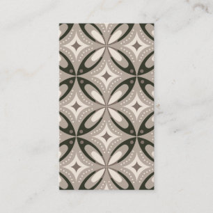 Beige and Brown Retro circular shapes Business Card