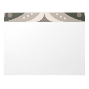 Beige and Brown Retro circular shapes Notepad