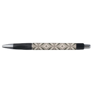 Beige and Brown Retro circular shapes Pen