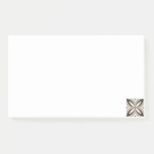 Beige and Brown Retro circular shapes Post-it Notes