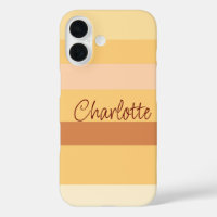 Beige and brown stripes personalized name