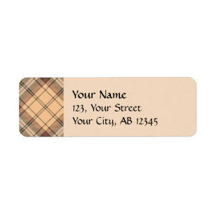 Beige and Brown Tartan