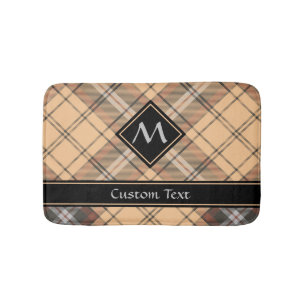 Beige and Brown Tartan Bath Mat