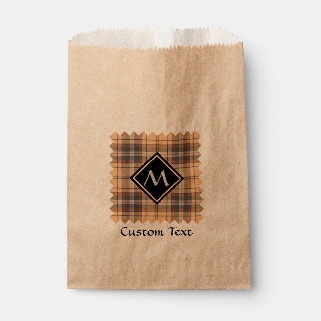 Beige and Brown Tartan Favour Bag (Front)