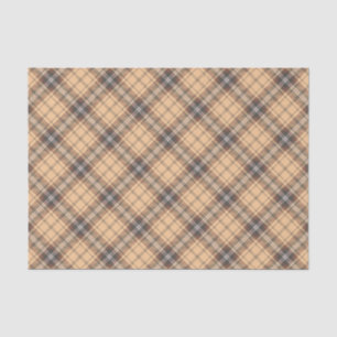 Beige and Brown Tartan Tissue Paper