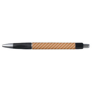 Beige and burnt orange five stripe pattern pen