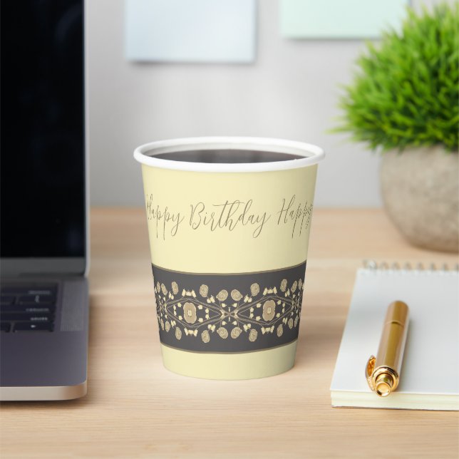 Beige And Cream Fancy Paper Cups (Insitu)