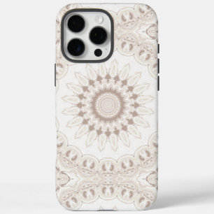 Beige and Cream Mandala Pattern iPhone 16 Pro Max Case