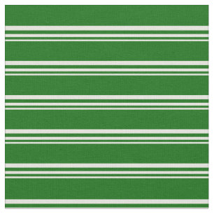 Beige and Dark Green Lines/Stripes Pattern Fabric