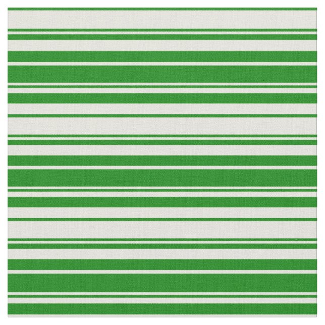Beige and Green Coloured Lines Fabric (Close Up)