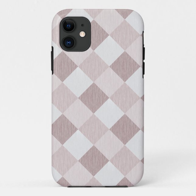 Beige and Grey Geometric Patchwork Pattern Oblique Case-Mate iPhone Case (Back)
