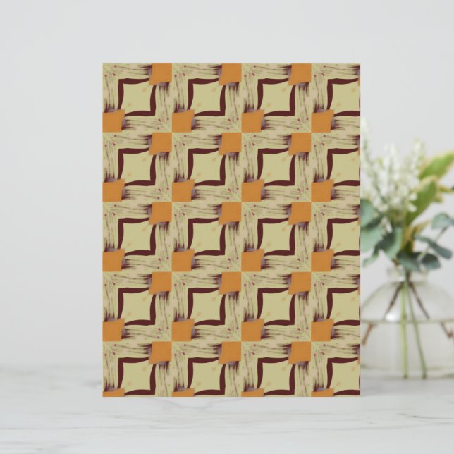Beige and Maroon Tiles scrapbook paper (Standing Front)