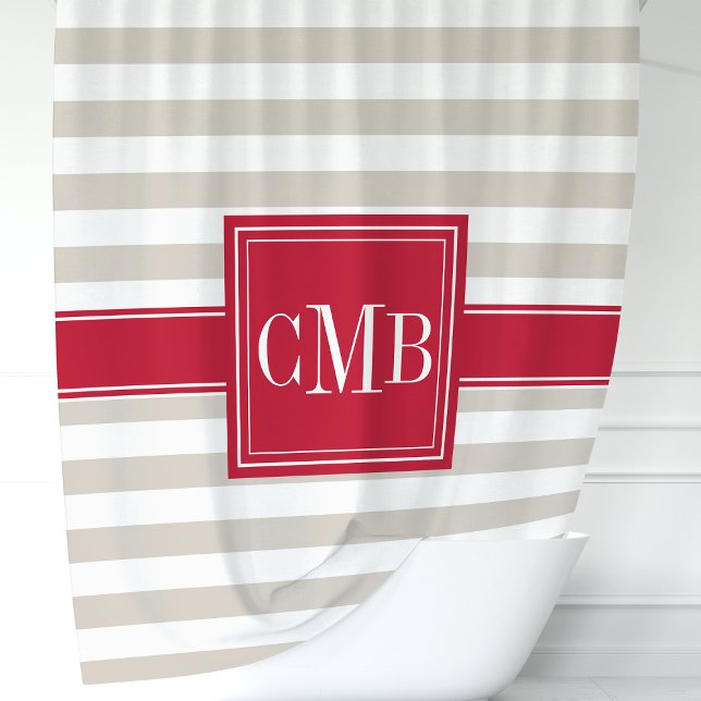 Beige and Red Stripes Monogram (Creator Uploaded)