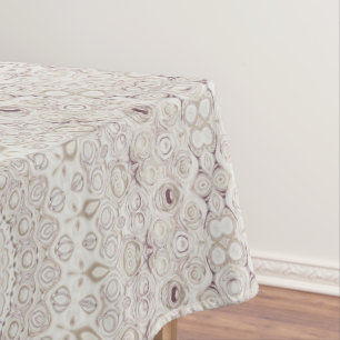 Beige and Taupe Mandala Pattern Design Tablecloth