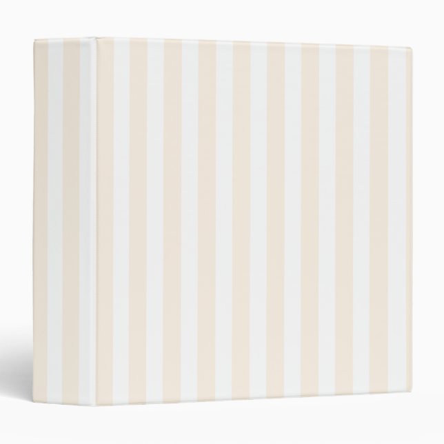 Beige and white candy stripes binder (Front/Spine)