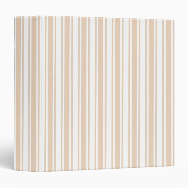 Beige and white candy stripes binder (Front/Spine)