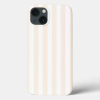 Beige and white candy stripes Case-Mate iPhone cas