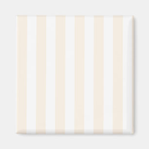 Beige and white candy stripes magnet