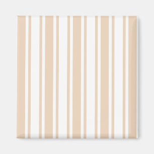 Beige and white candy stripes magnet