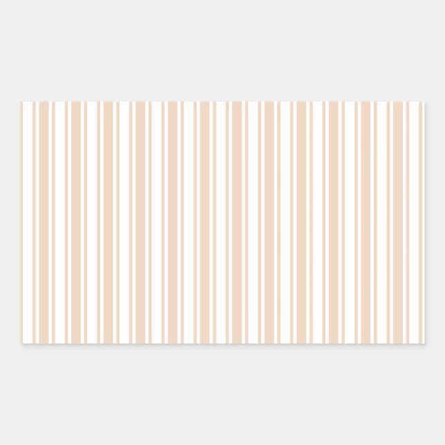 Beige and white candy stripes sticker (Front)