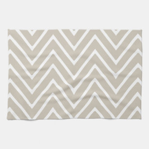 Beige and White Chevron Pattern 2 Kitchen Towel