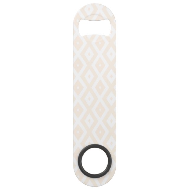 Beige and white diamond pattern bar key (Front)