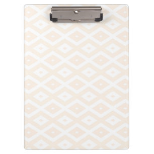 Beige and white diamond pattern clipboard