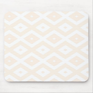 Beige and white diamond pattern mouse pad