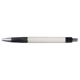 Beige and white diamond pattern pen
