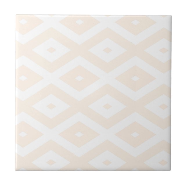 Beige and white diamond pattern tile (Front)