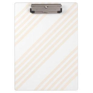 Beige and white five stripe pattern clipboard