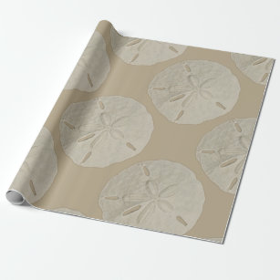 Beige Beach Big Sand Dollars All Occasion Wrapping Paper
