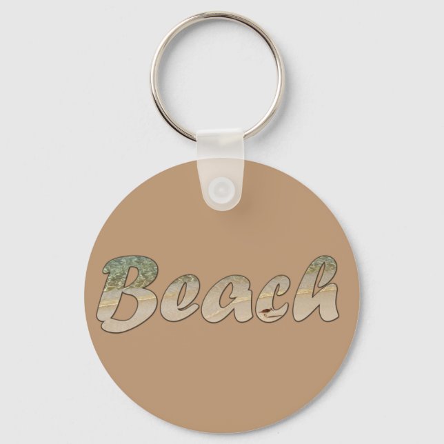 Beige Beach Keychain (Front)