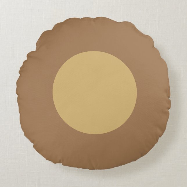 Beige Big Dot Round Pillow (Front)