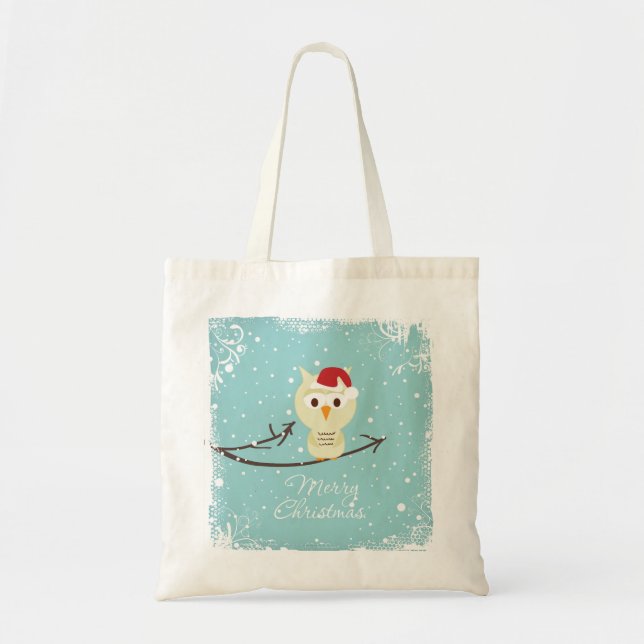Beige Bird With Red Hat Tote Bag (Front)