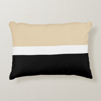 Beige Black Abstract Stripe Accent Pillow