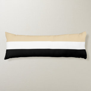 Beige Black Abstract Stripe Body Pillow