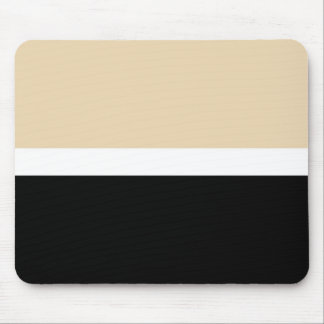 Beige Black Abstract Stripe Mouse Pad