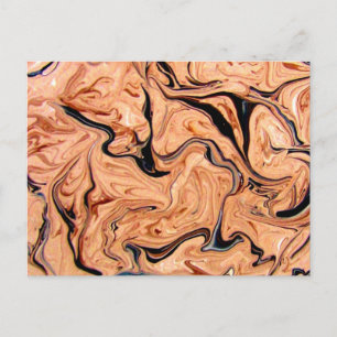 Beige Black Marble Abstract Pattern Background Postcard