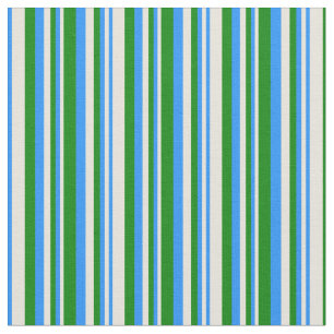 Beige, Blue, and Green Stripes Pattern Fabric