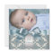 Beige Blue Damask Baby Boy Photo Christening