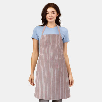 Beige Blush Pale Stripes Apron