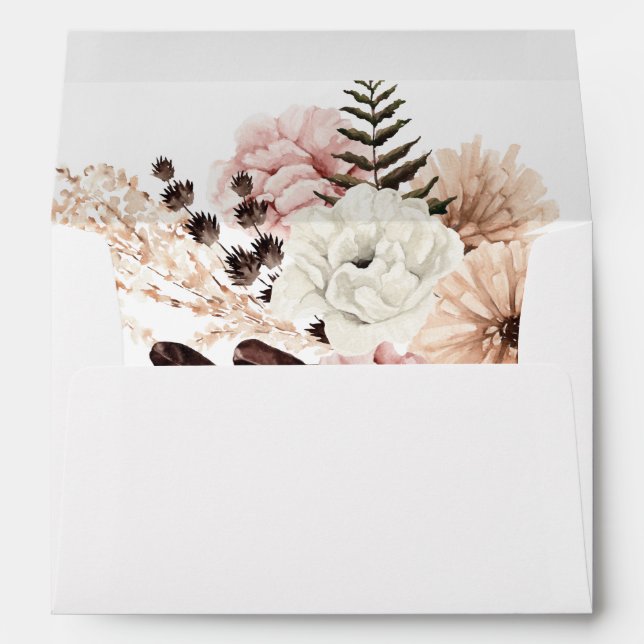 Beige & Blush Pink Rustic Envelope (Back (Bottom))